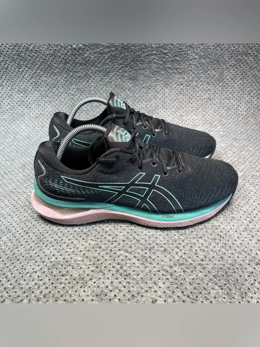 Asics Gel-Cumulus Black Teal Running Shoes Size 10.5 Women’s